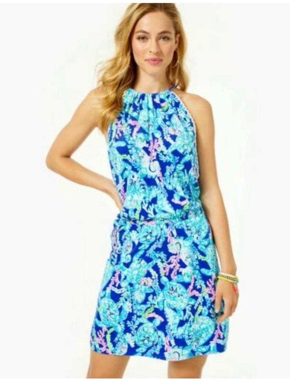 Lilly Pulitzer NWT Gianni Skort Romper Corsica Blue Turtle Villa Size M